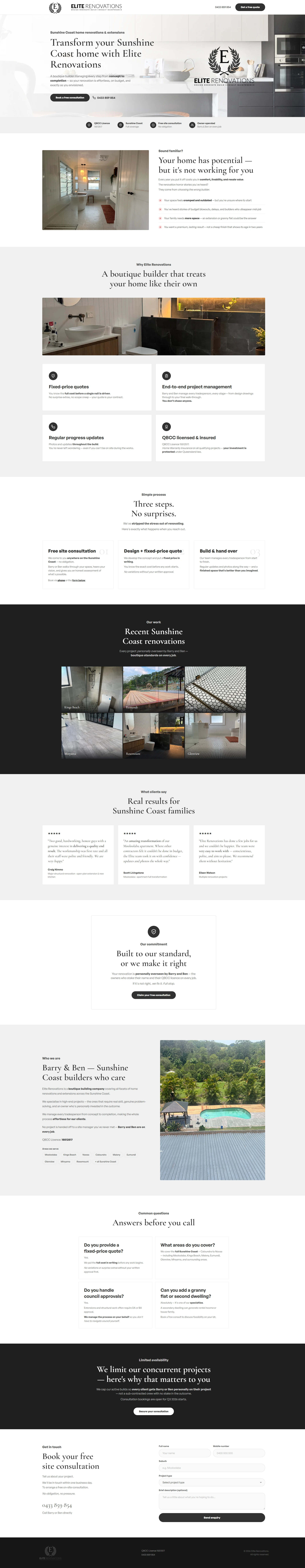 Rebuilt Elite Renovations mockup